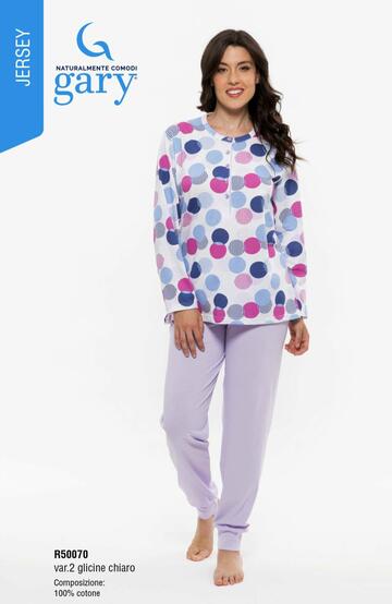 Pigiama donna in jersey di cotone Gary R50070 - CIAM Centro Ingrosso Abbigliamento